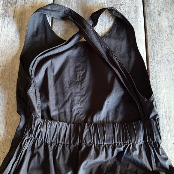 Everlane Black Gathered Waist Dress, - Picture 2 of 6